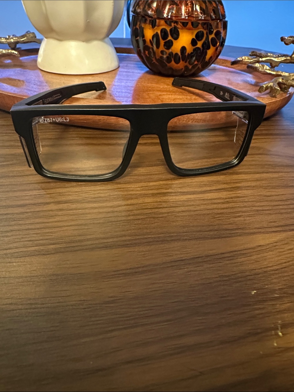Men's Matte Black Rectangle Eyeglasses - Modern Frame